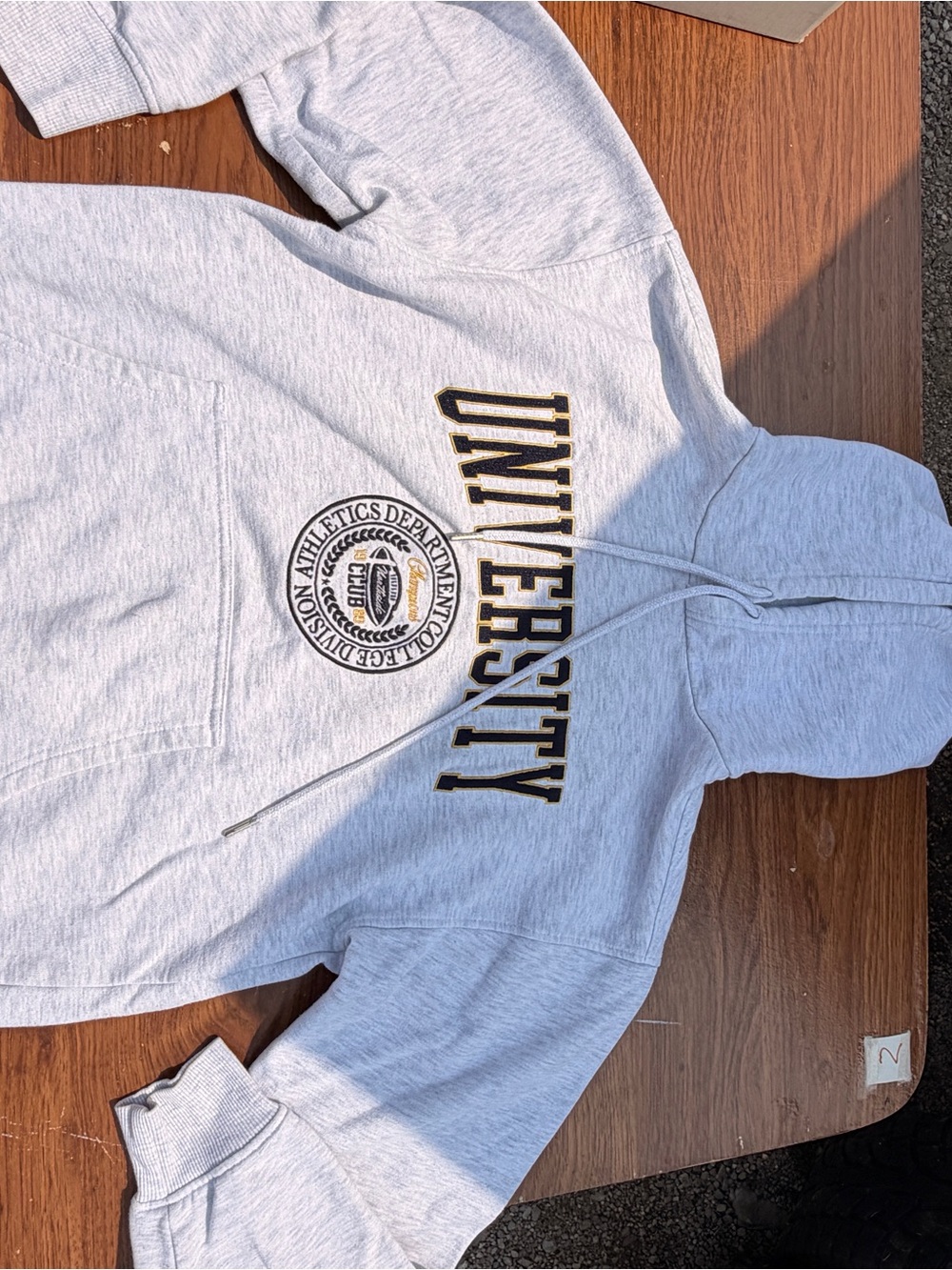 Garage University Graphic ‘oversize’ sweatshirt - Light Gray